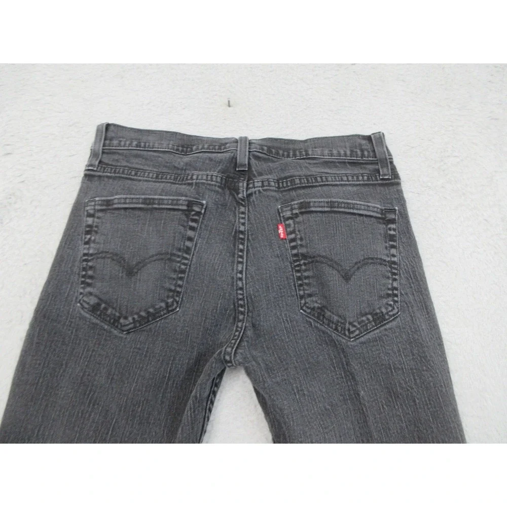 Levis 514 Jeans Mens 31x28 Gray Denim Straight Leg Stretch Low Rise Tagged 33x30